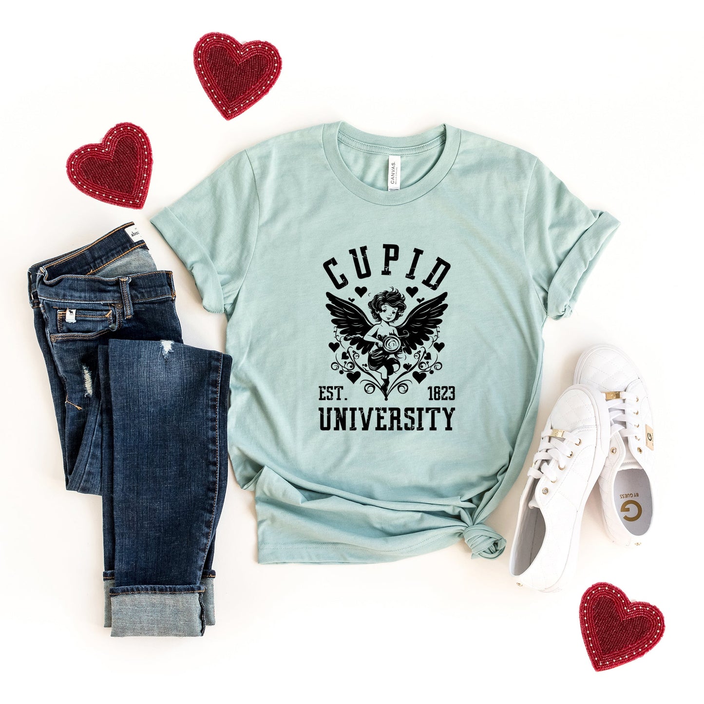 Cupid Distressed | Short Sleeve Crew Neck