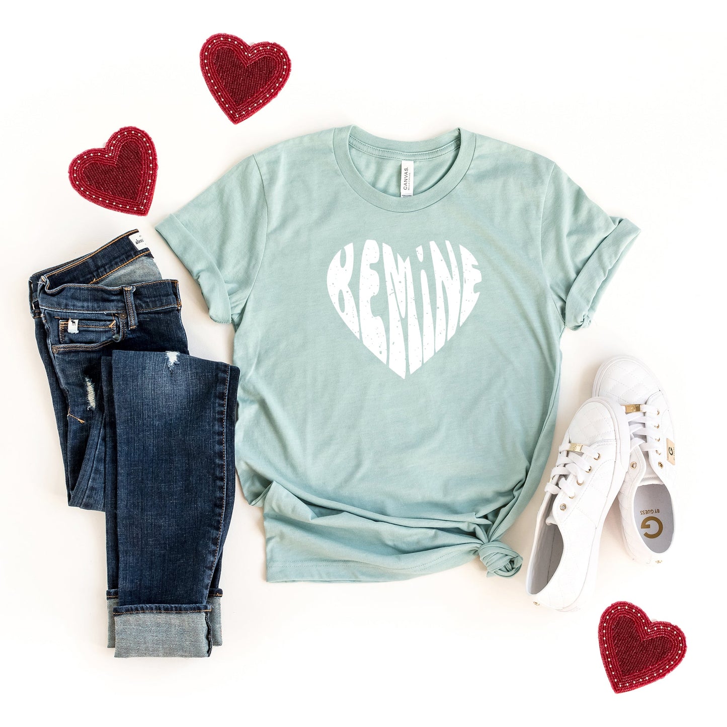 Be Mine Distressed Heart | Short Sleeve Graphic Tee