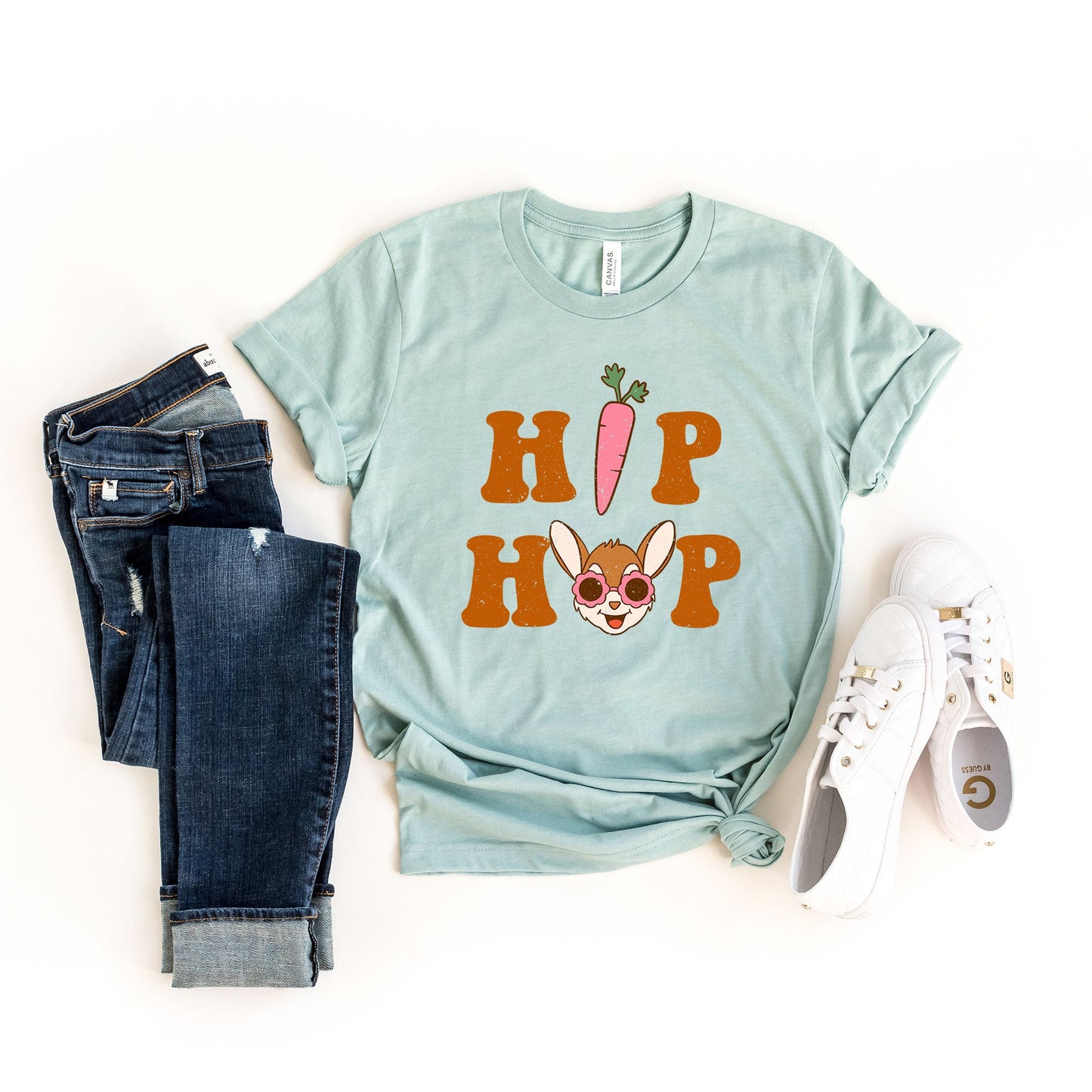 Hip Hop Bunny With Sunglasses | Short Sleeve Graphic Tee