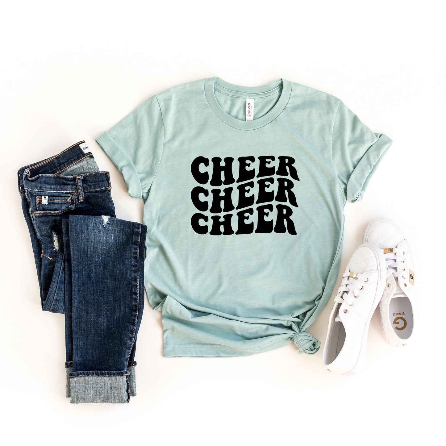 Cheer Stacked Wavy | Short Sleeve Graphic Tee