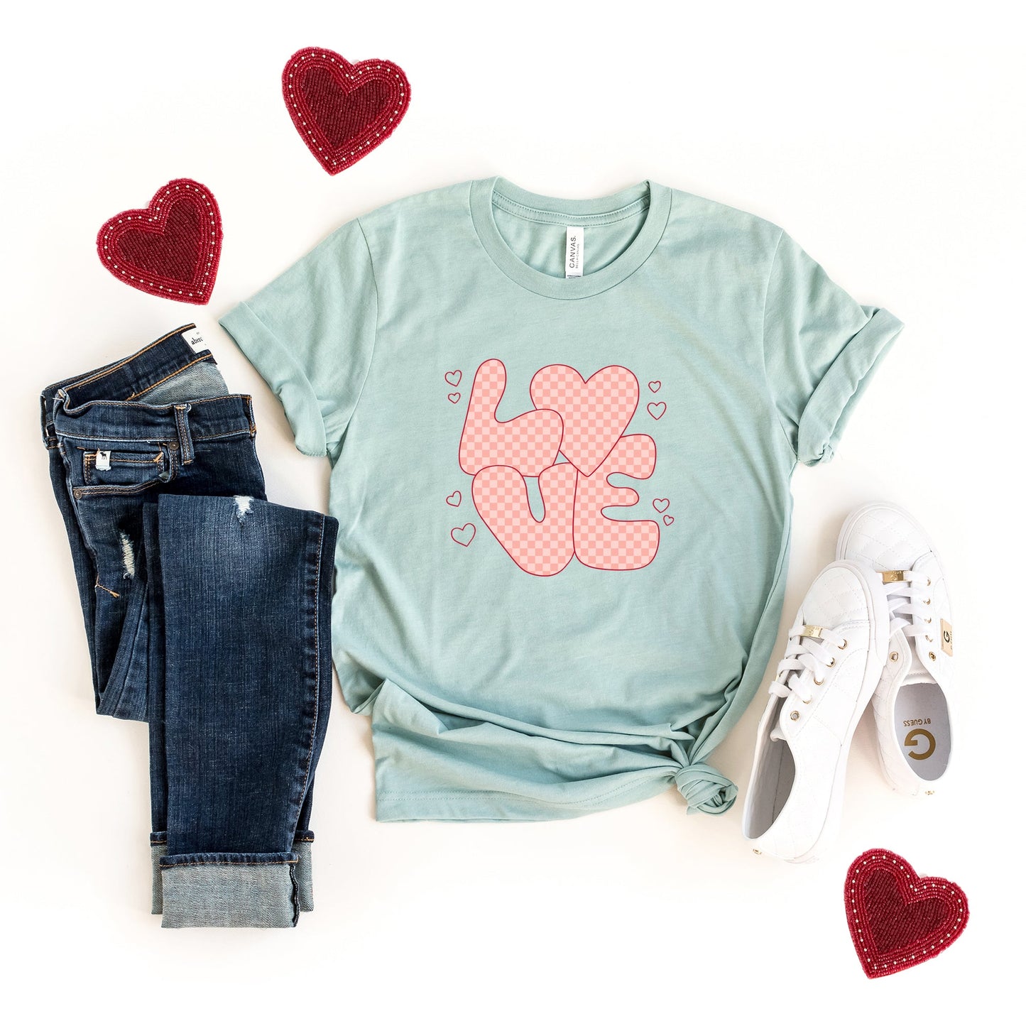 Valentines Love Pink | Short Sleeve Crew Neck