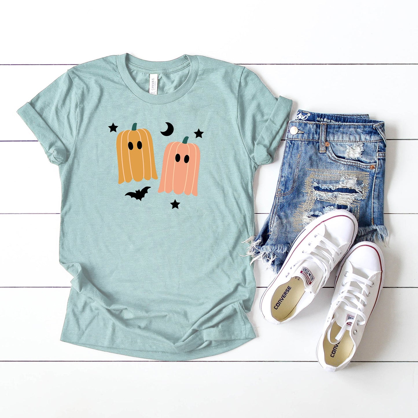 Pumpkin Ghost | Short Sleeve Graphic Tee