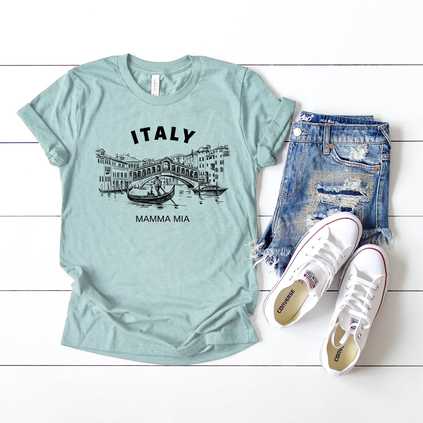 Italy Canal | Short Sleeve Crew Neck