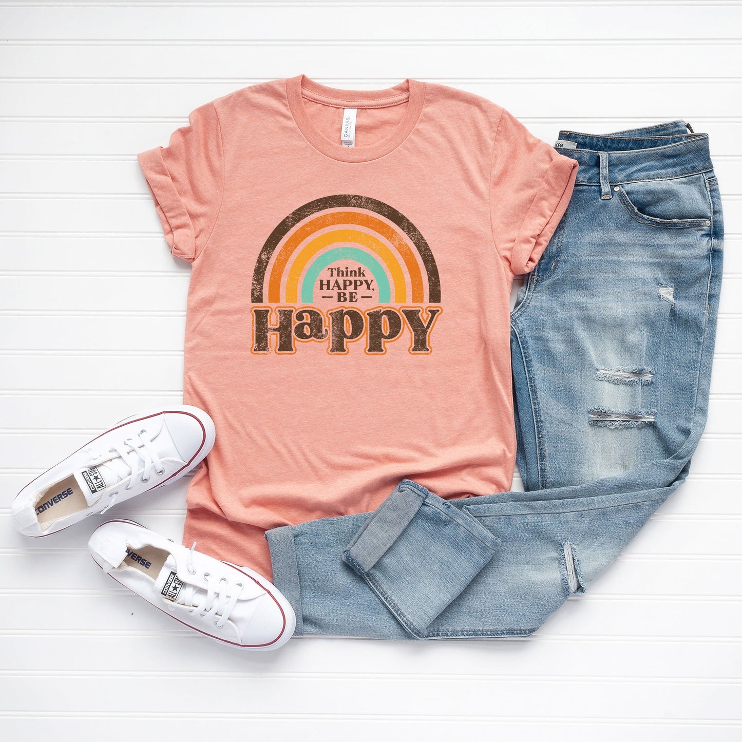 Think Happy Be Happy | Short Sleeve Graphic Tee