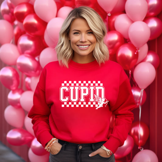 Cupid Varsity Checkered | Sweatshirt