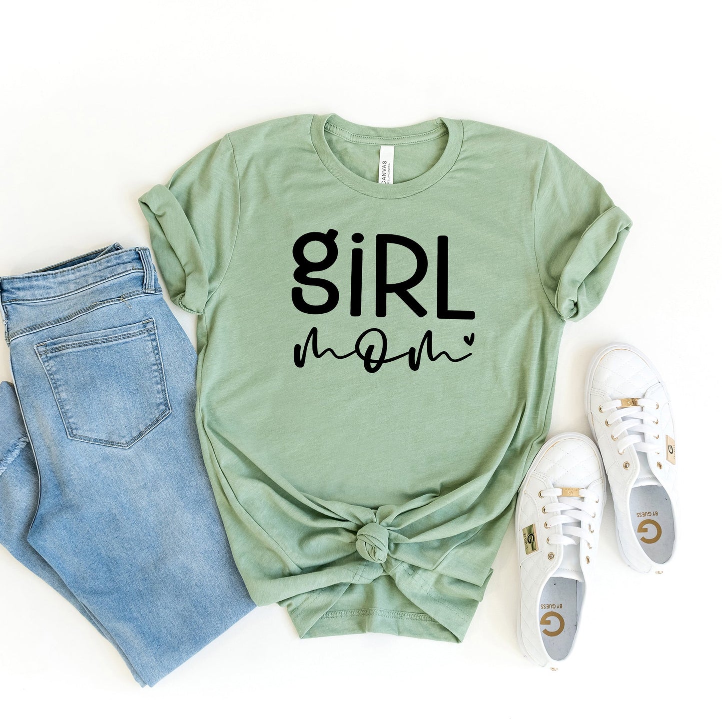 Girl Mom Heart | Short Sleeve Graphic Tee