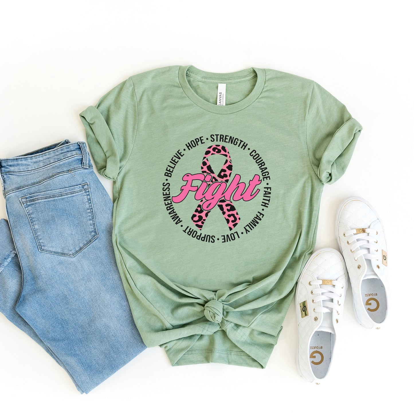 Leopard Ribbon Fight | Short Sleeve Graphic Tee