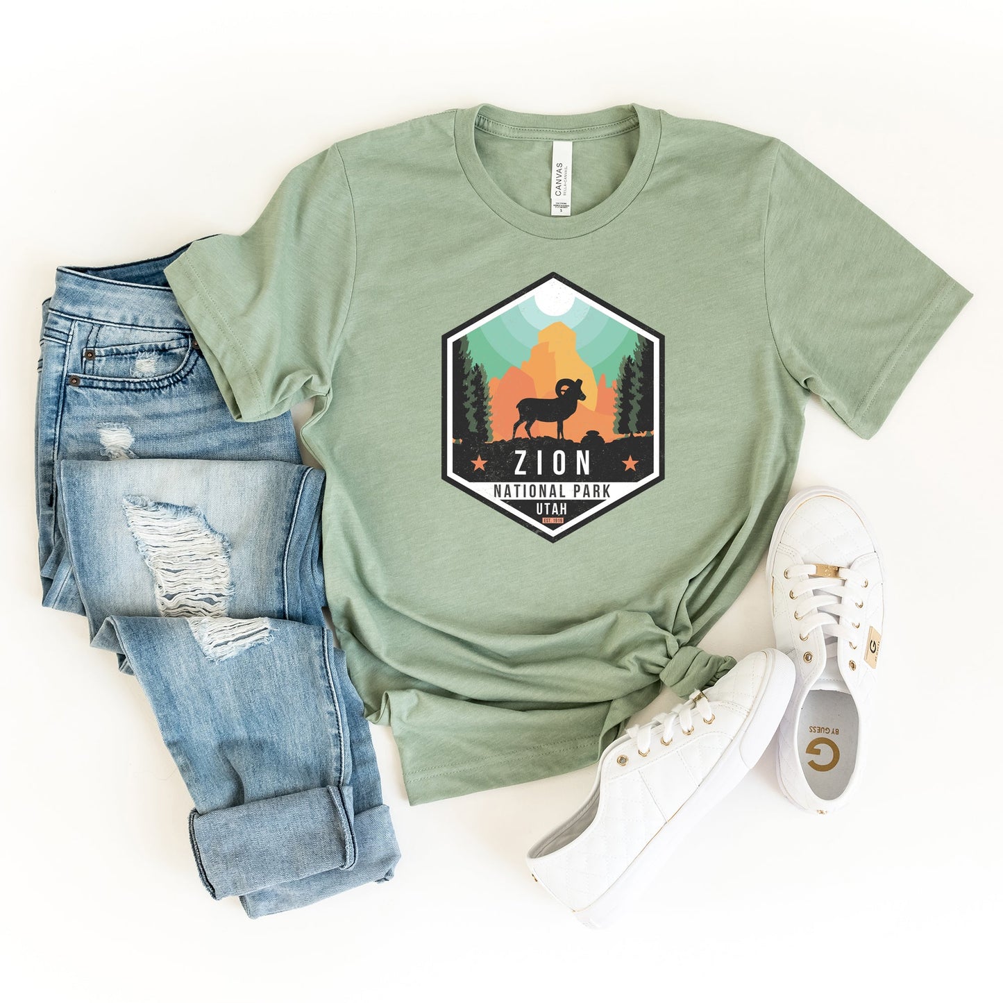 Zion National Park Badge | Short Sleeve Graphic Tee