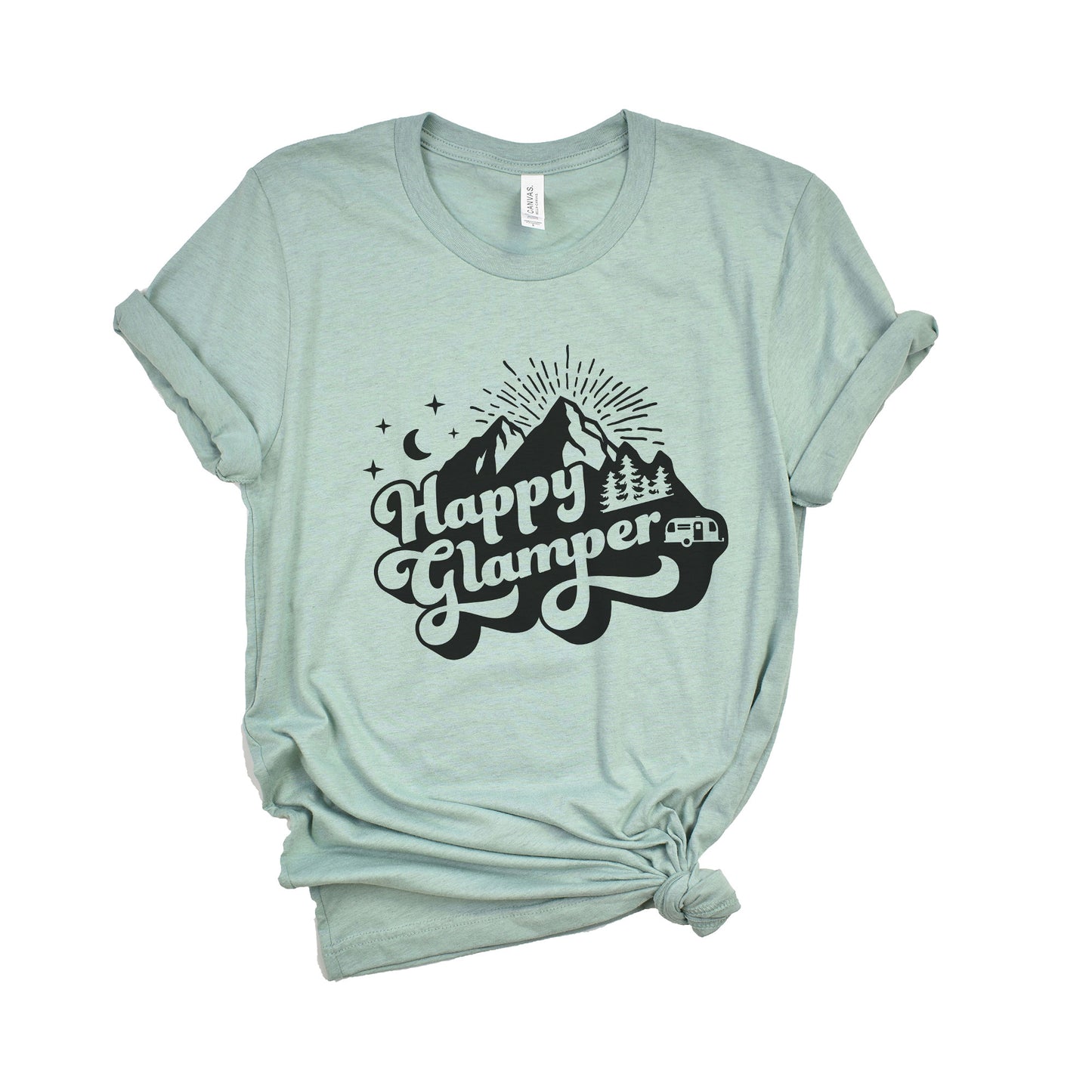 Happy Glamper Retro | Short Sleeve Graphic Tee