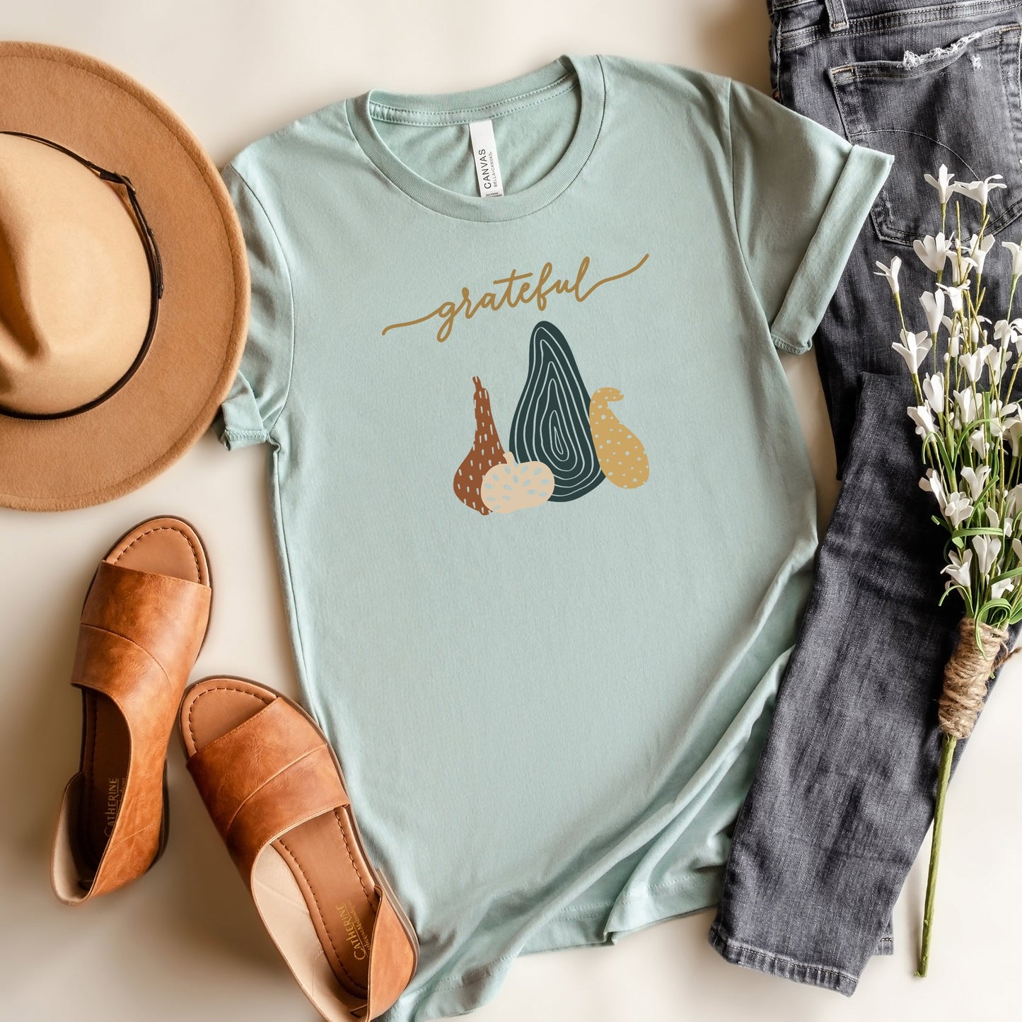 Boho Grateful Pumpkins | Short Sleeve Graphic Tee