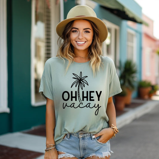 Hey Vacay Palm Tree | Short Sleeve Graphic Tee