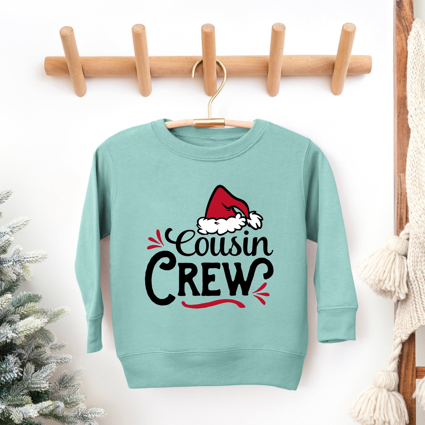 Cousin Crew Santa Hat | Youth Ultra-Soft Graphic Sweatshirt