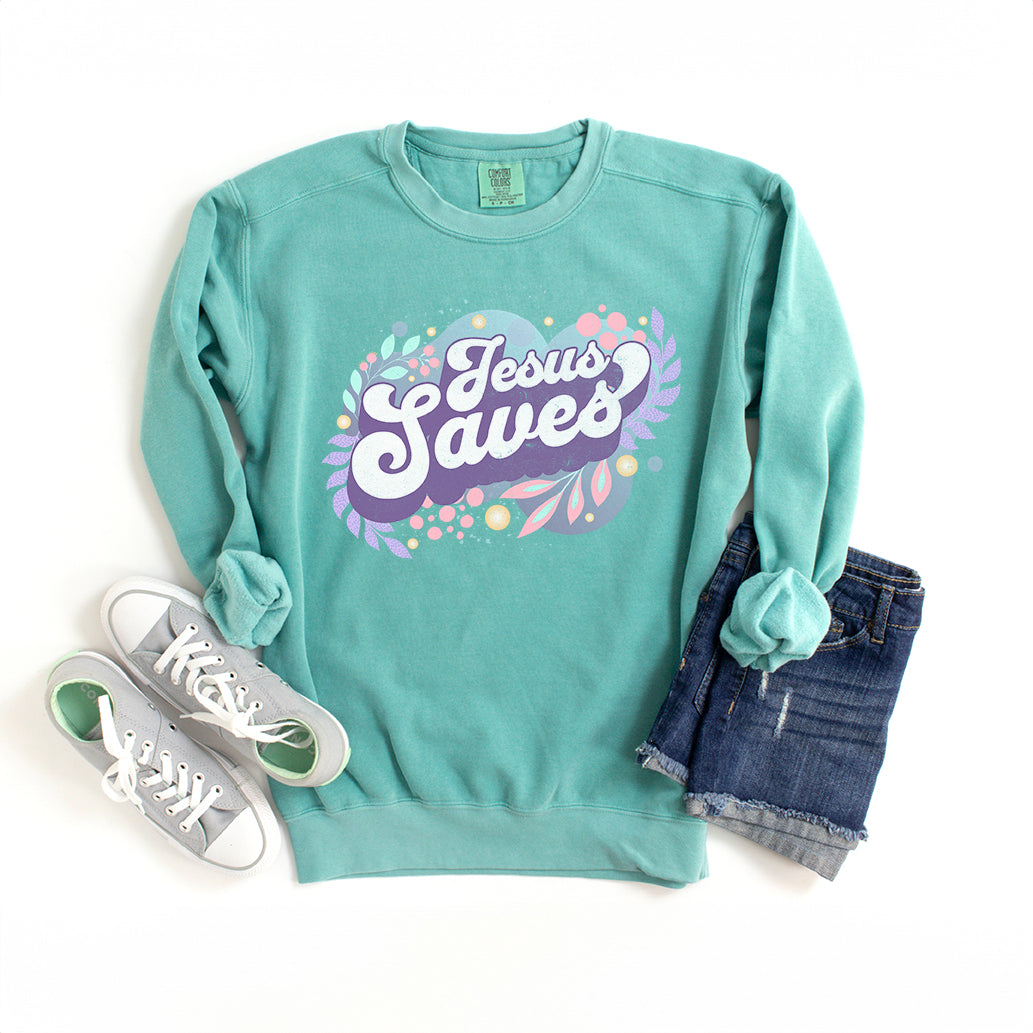 Jesus Saves | Garment Dyed Sweatshirt