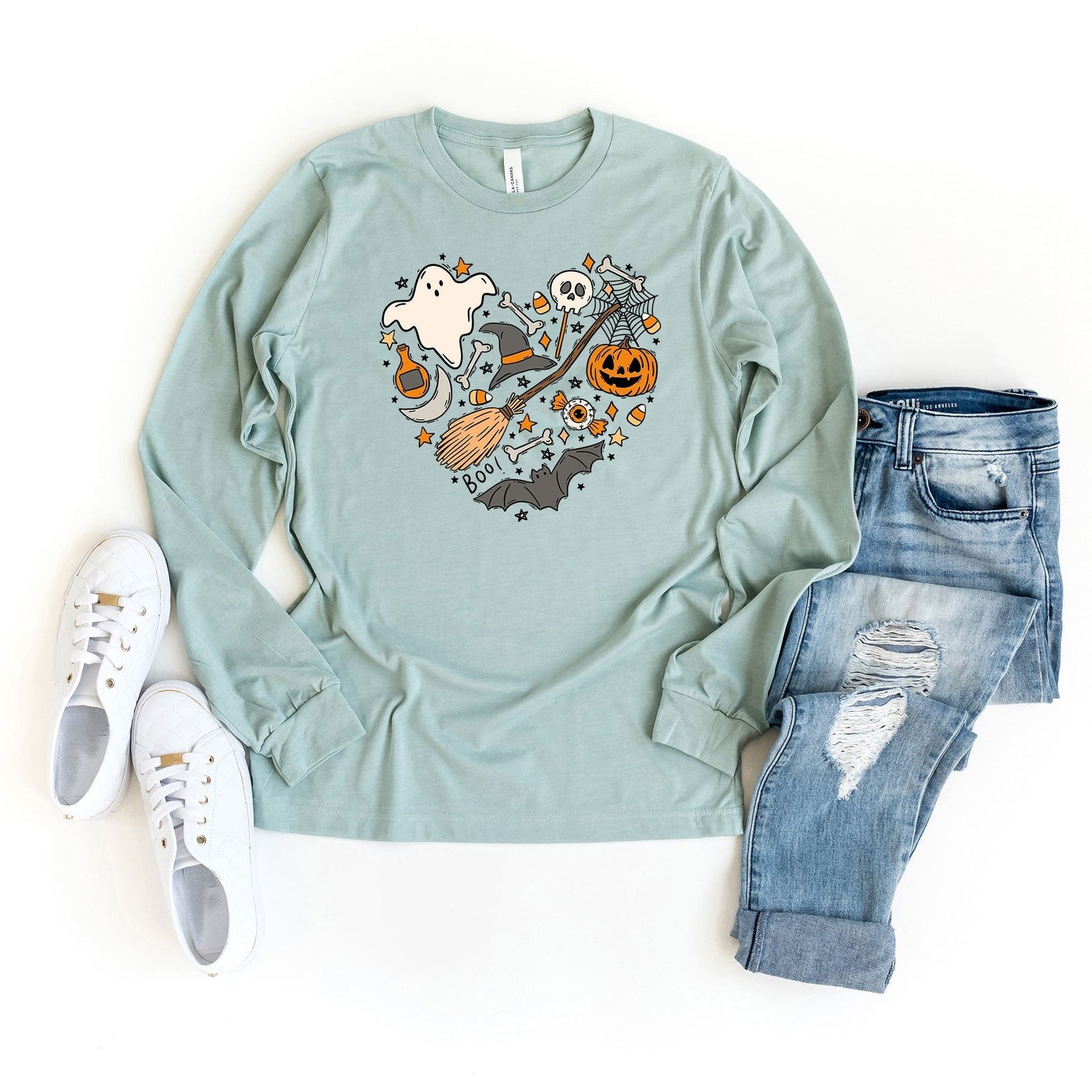 Halloween Heart |  Long Sleeve Crew Neck