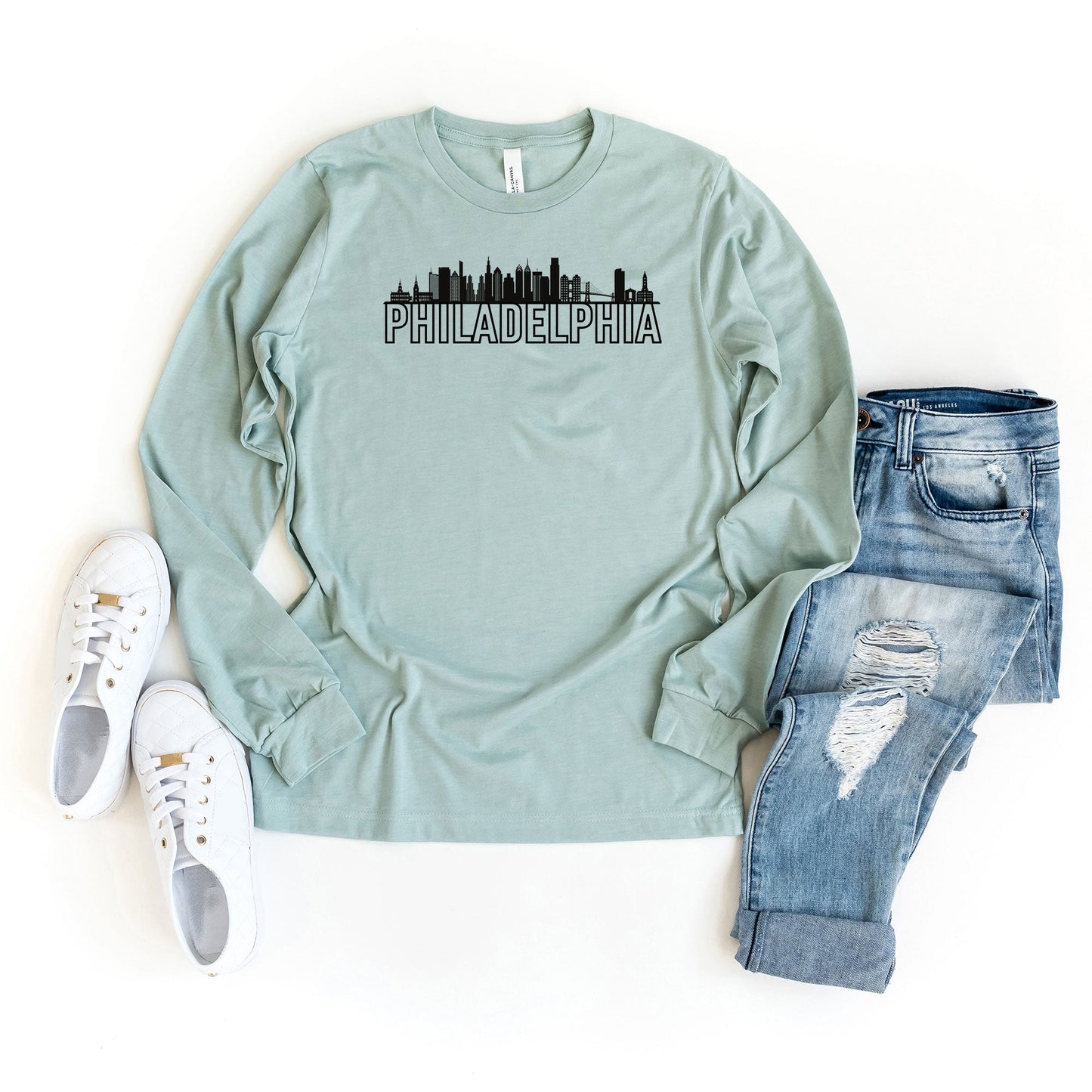 Philadelphia Buildings | Long Sleeve Crew Neck