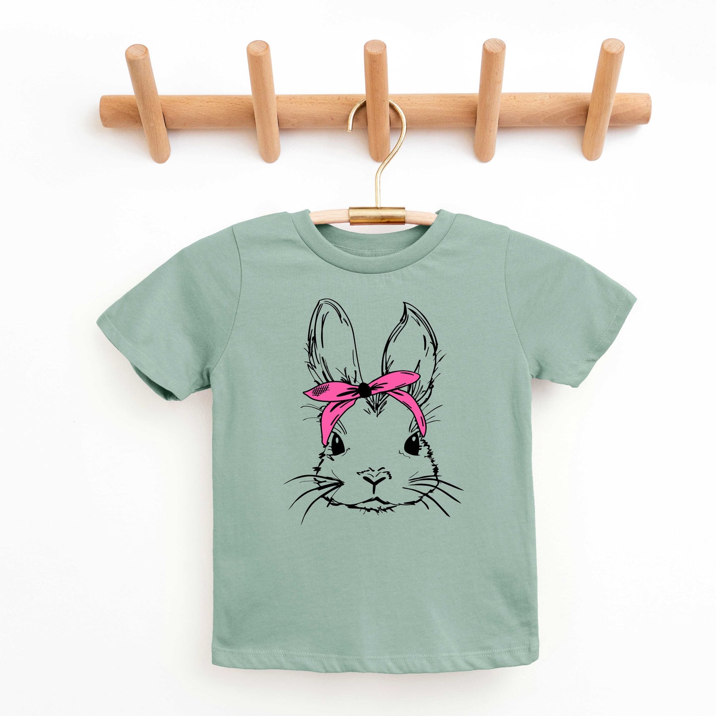 Bunny With Bandana | Youth Short Sleeve Crew Neck