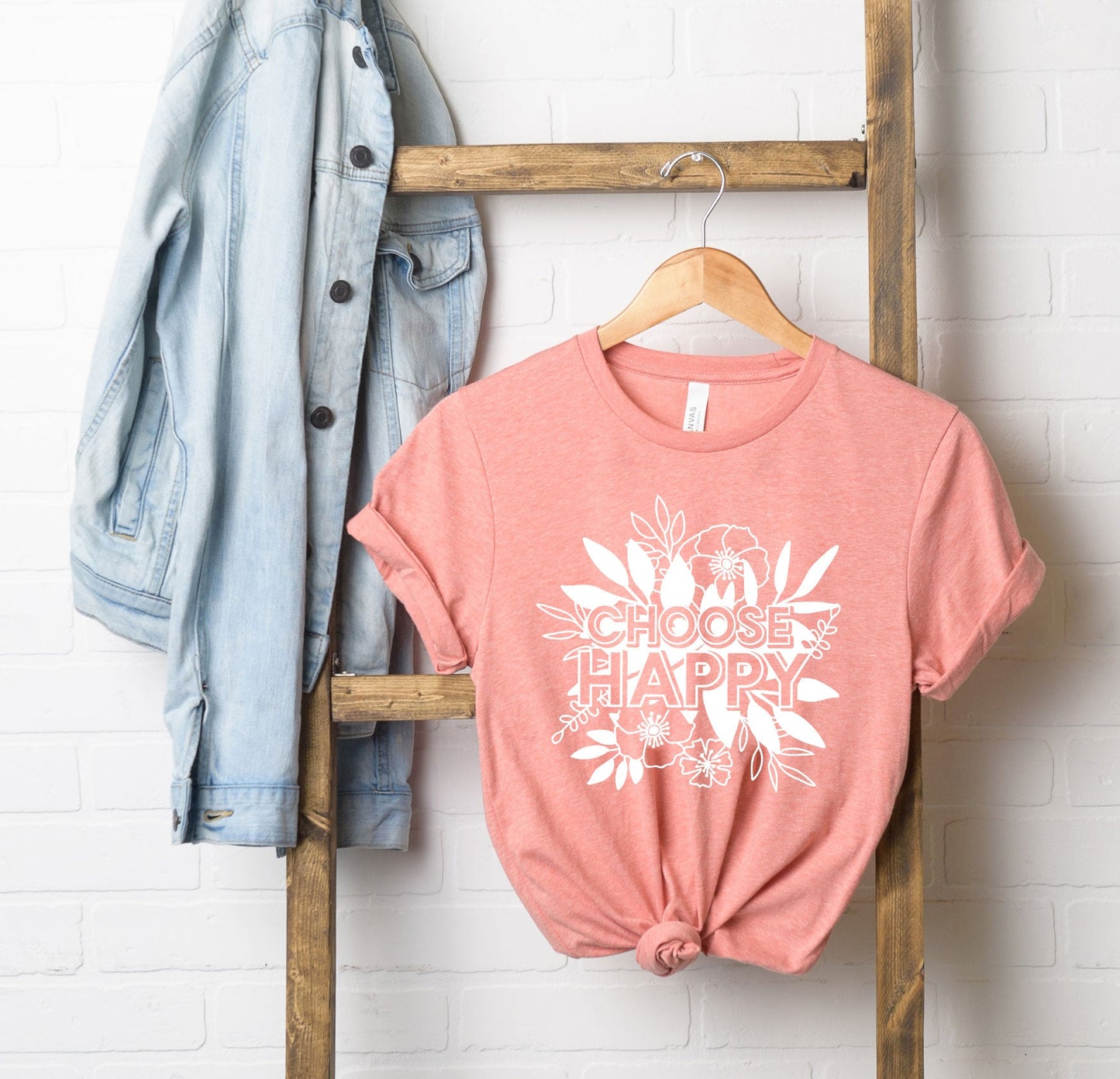 Choose Happy Floral | Short Sleeve Graphic Tee