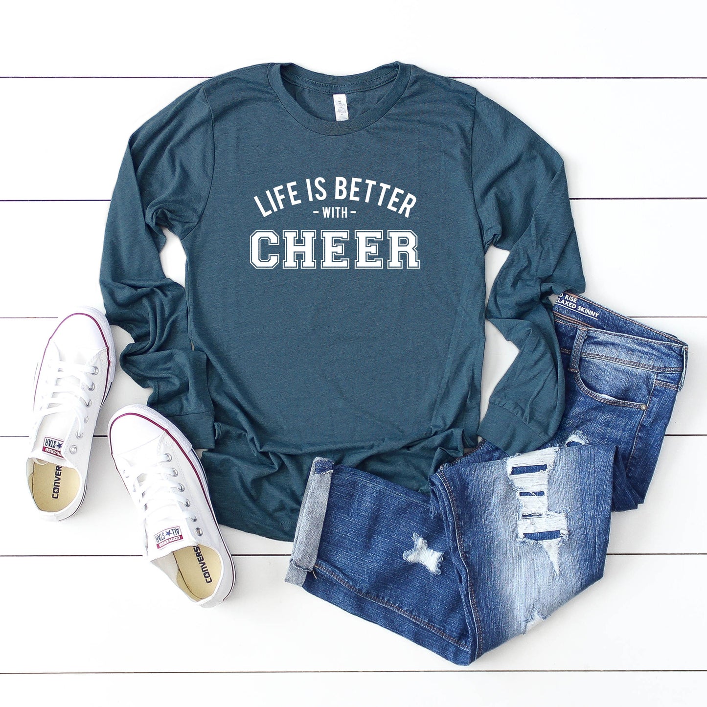 Life is Better With Cheer | Long Sleeve Graphic Tee