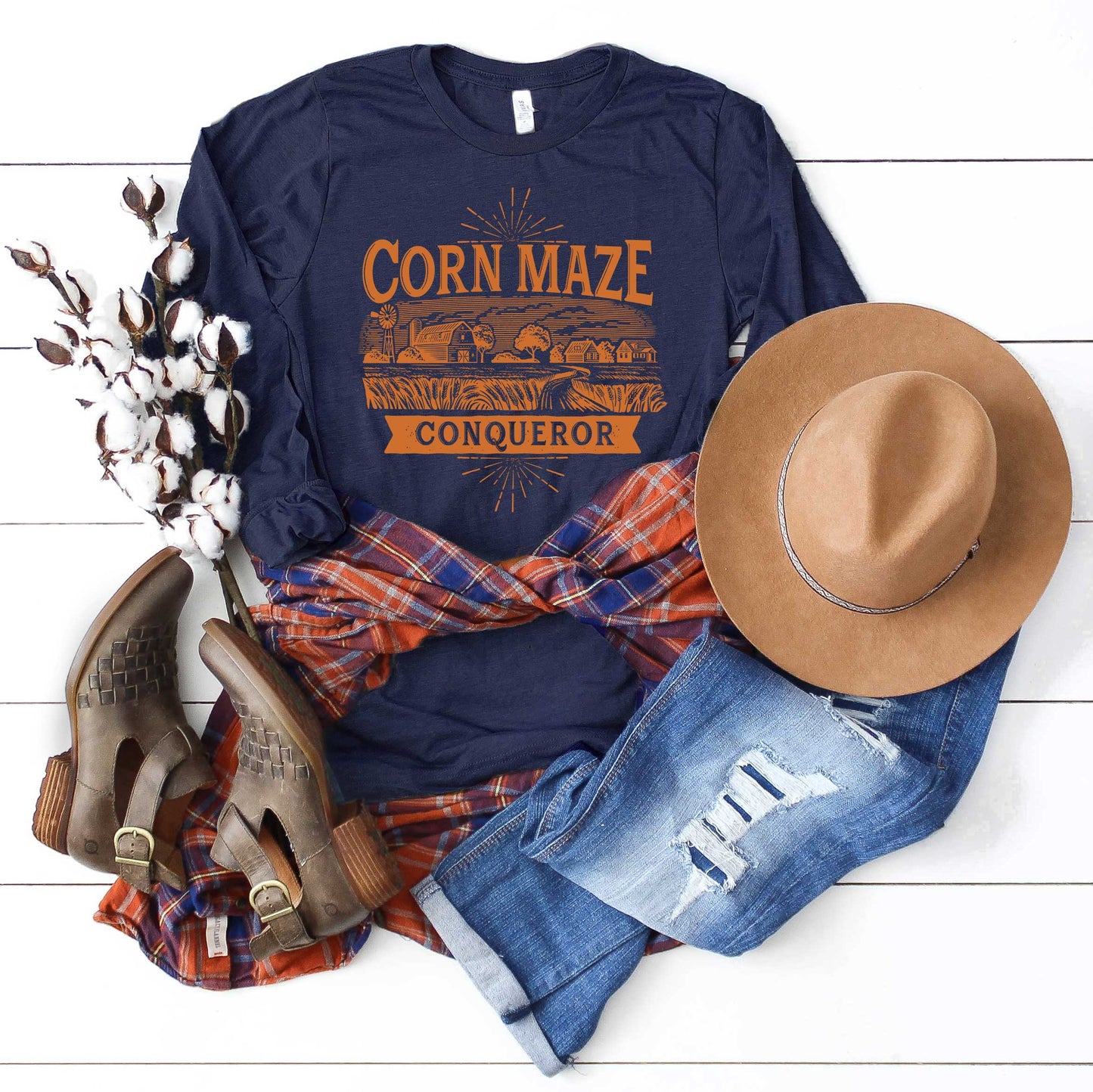 Corn Maze Conqueror | Long Sleeve Crew Neck