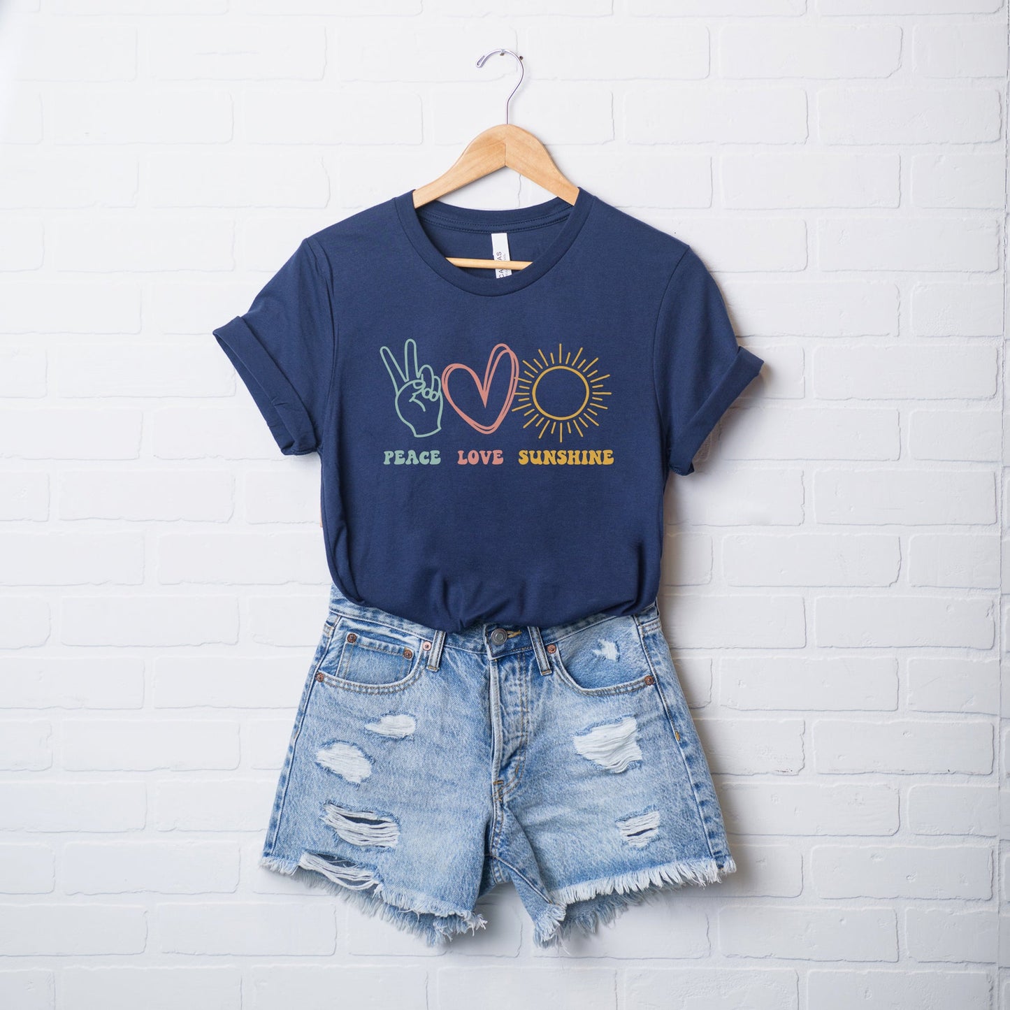 Peace Love Sunshine | Short Sleeve Graphic Tee