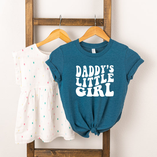 Daddy's Little Girl Wavy | Toddler Short Sleeve Crew Neck