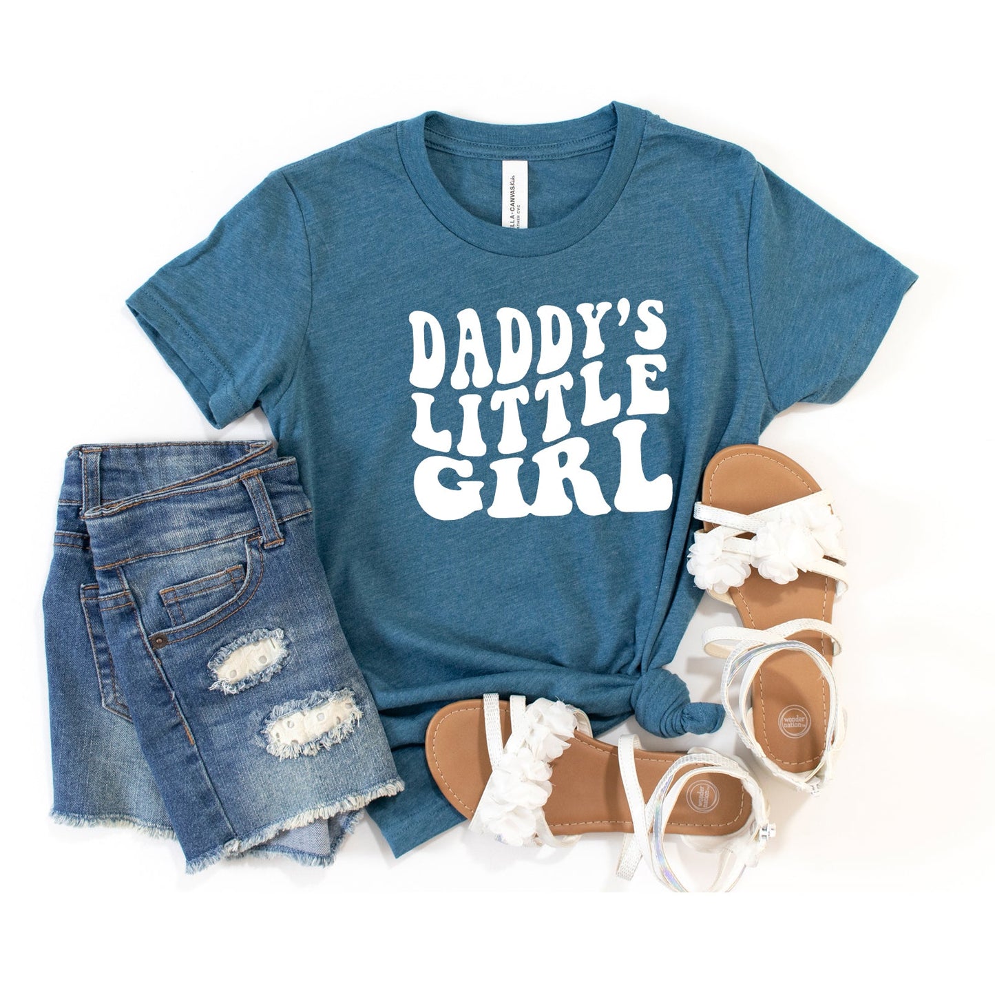 Daddy's Little Girl Wavy | Youth Short Sleeve Crew Neck