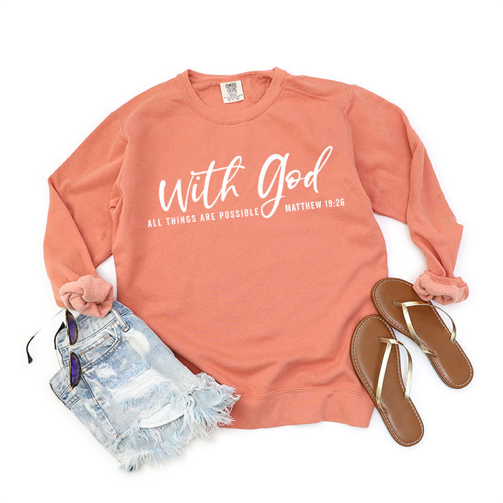 With God | Garment Dyed Sweatshirt