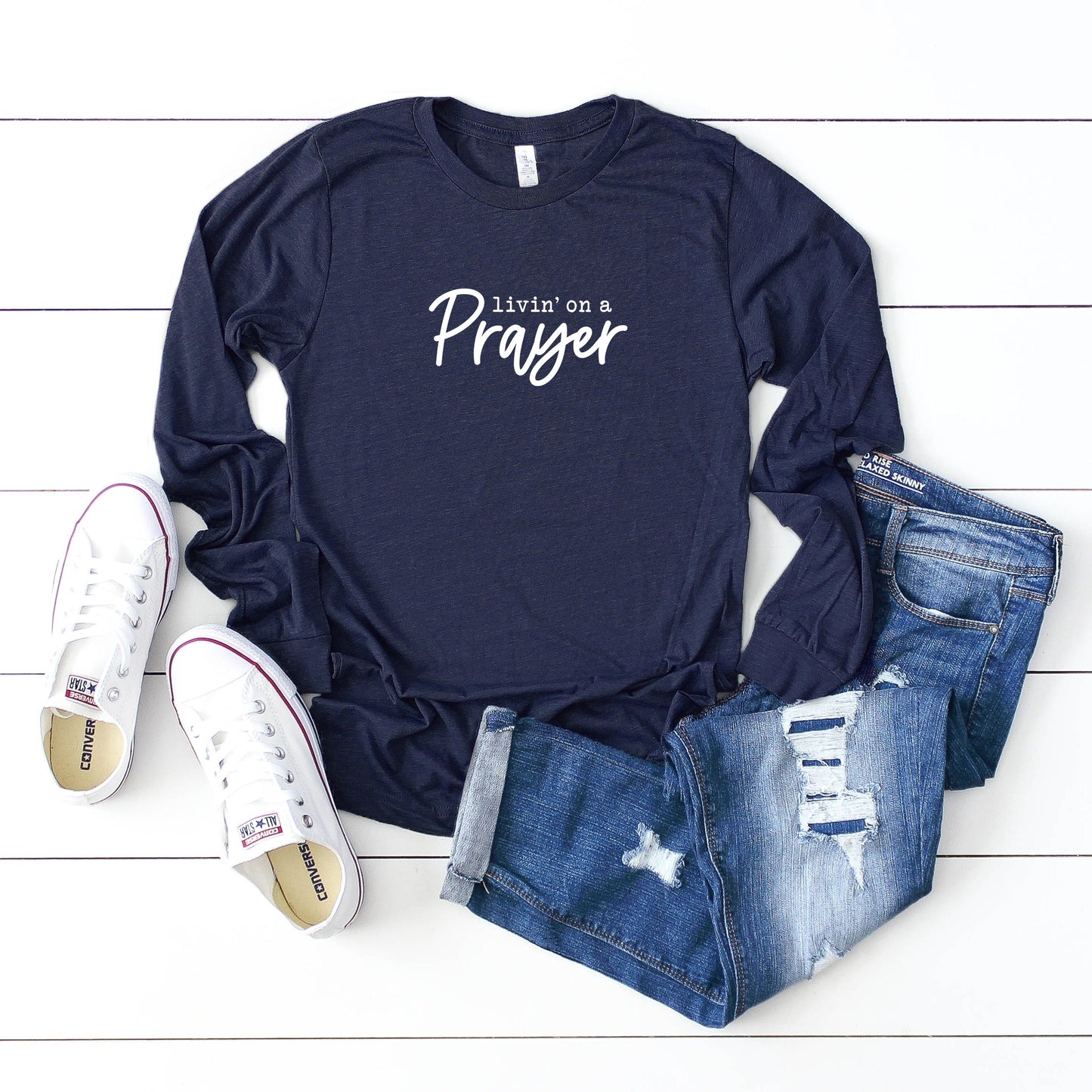 Livin' On a Prayer Bold | Long Sleeve Graphic Tee