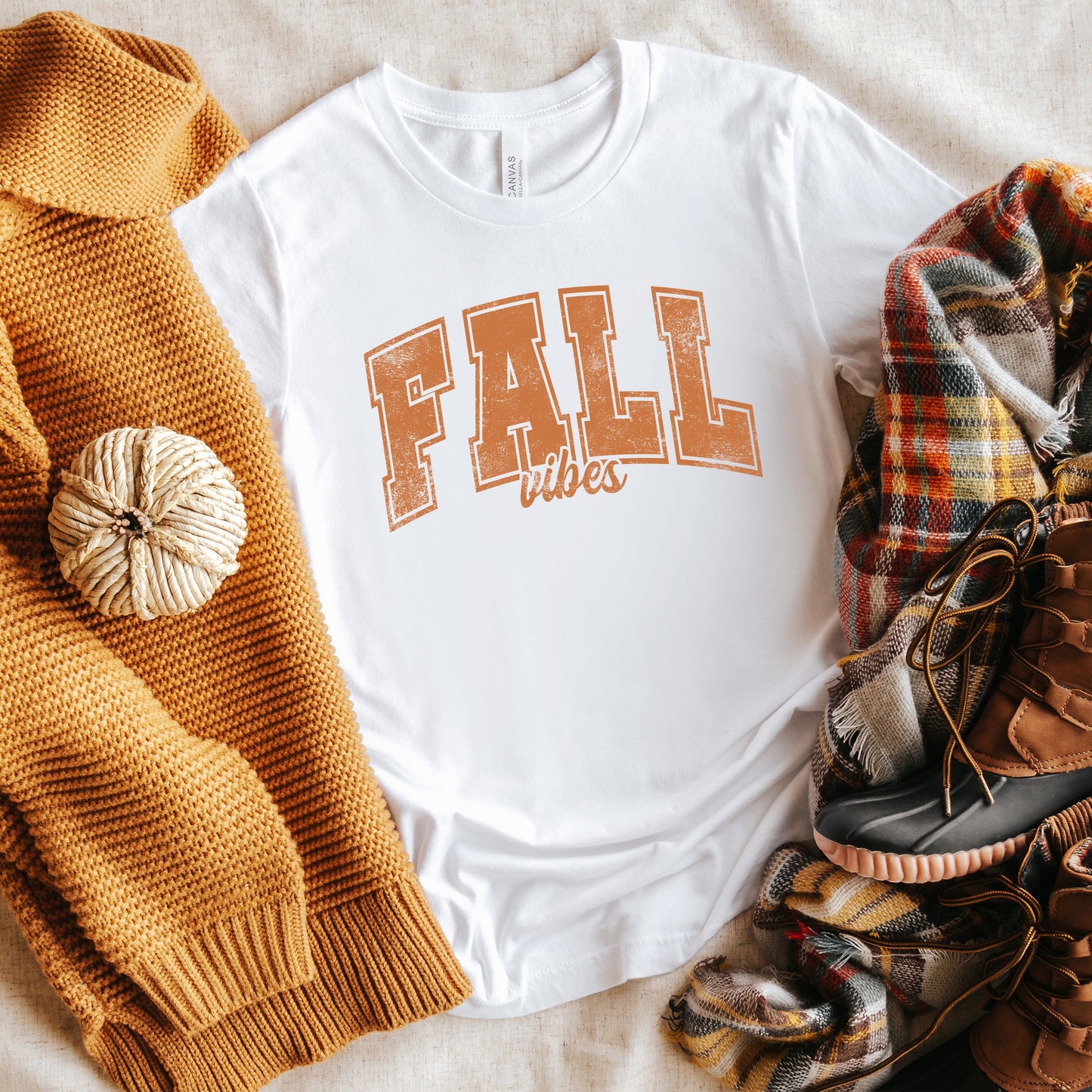 Fall Vibes Varsity | Short Sleeve Crew Neck