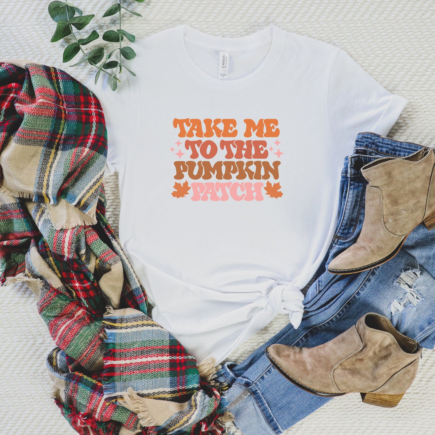 Retro Take Me To The Pumpkin Patch | Short Sleeve Crew Neck