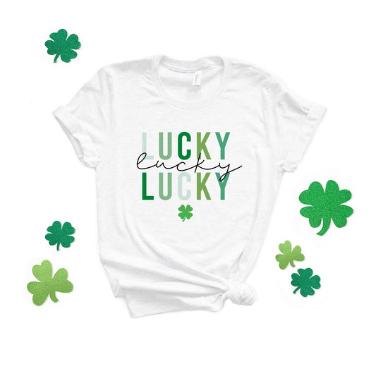 Lucky Stacked Clover | Short Sleeve Graphic Tee