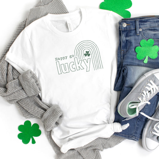 Happy Go Lucky Shamrock | Short Sleeve Graphic Tee