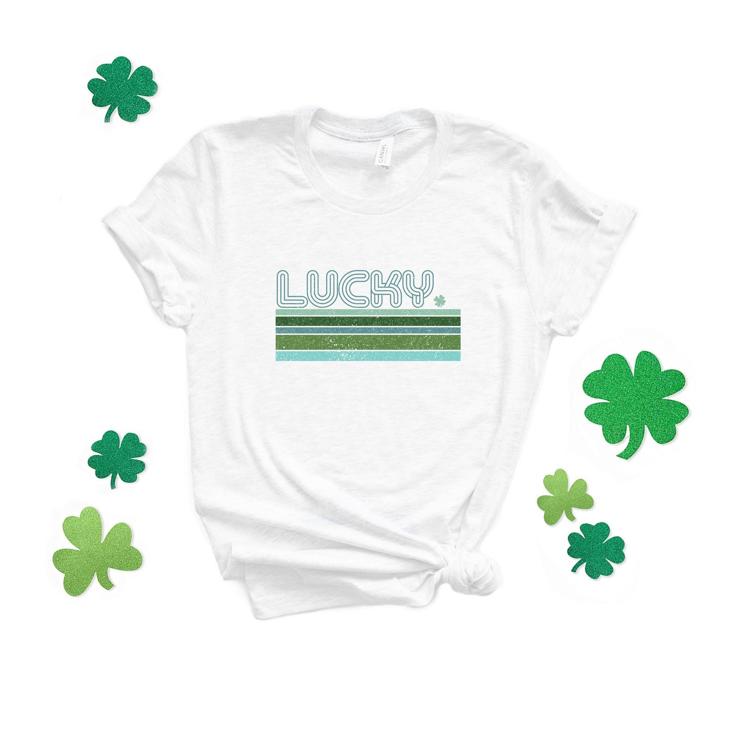 Retro Lucky Stripes | Short Sleeve Graphic Tee