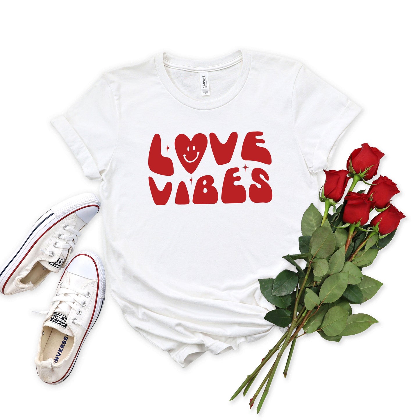 Love Vibes Heart | Short Sleeve Graphic Tee