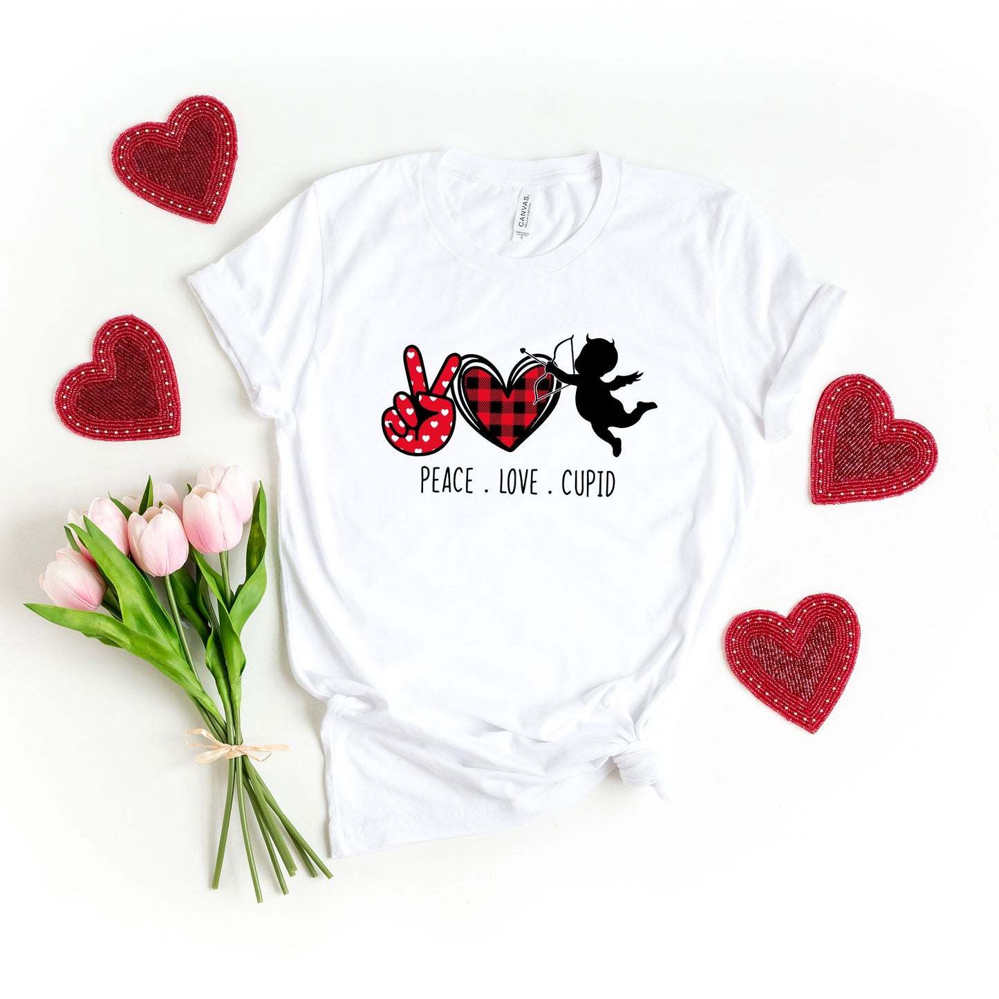 Peace Love Cupid | Short Sleeve Graphic Tee