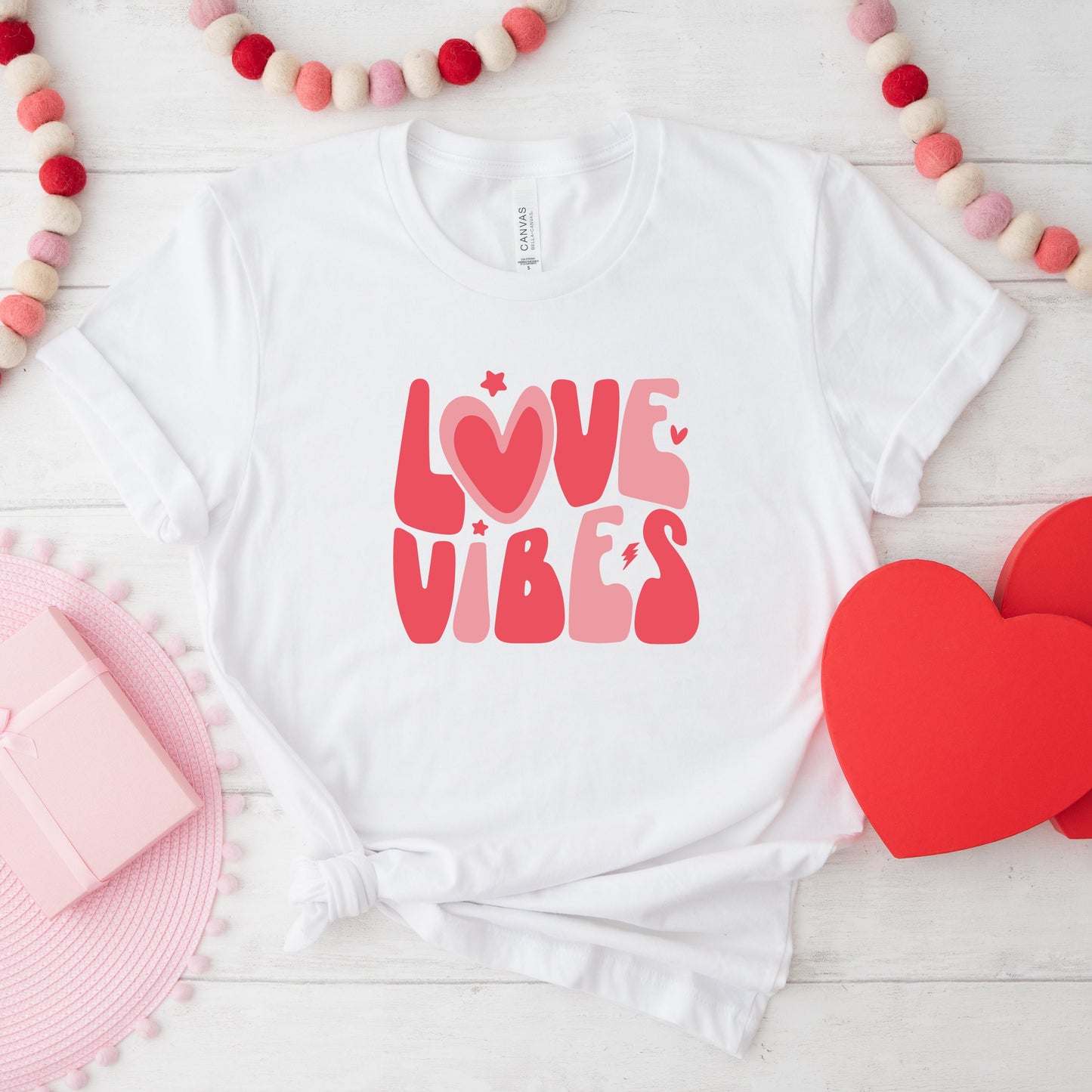 Love Vibes Stars | Short Sleeve Crew Neck