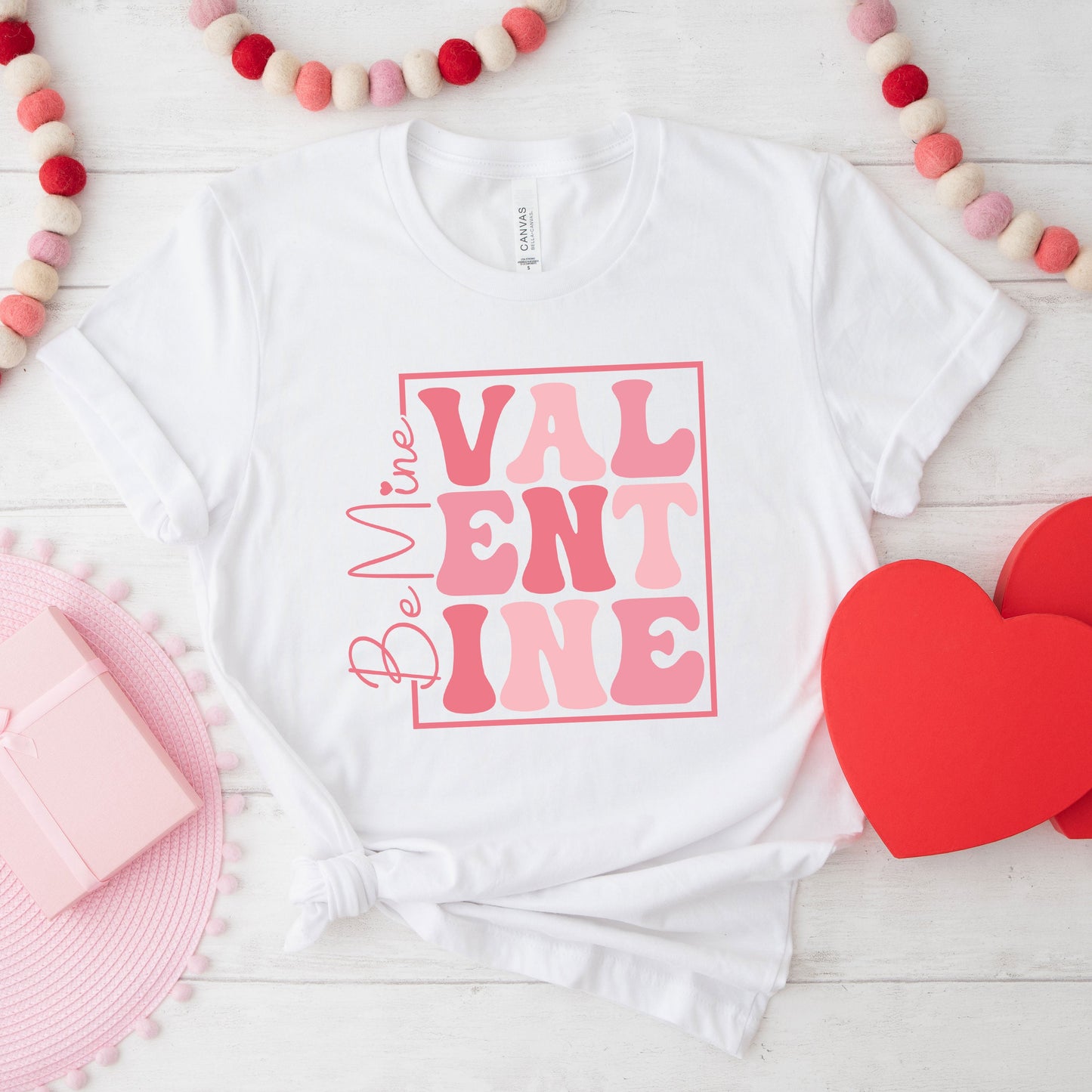 Be Mine Valentine Block | Short Sleeve Graphic Tee
