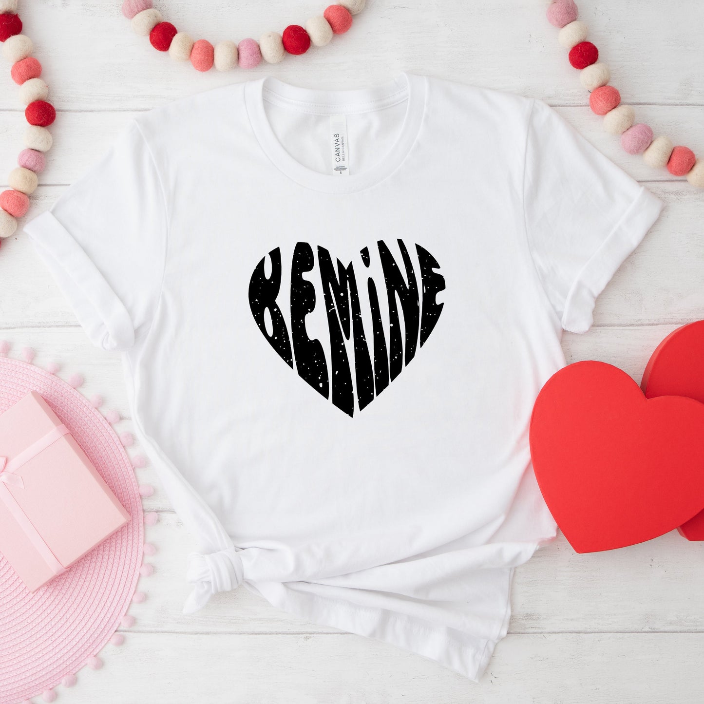 Be Mine Distressed Heart | Short Sleeve Graphic Tee