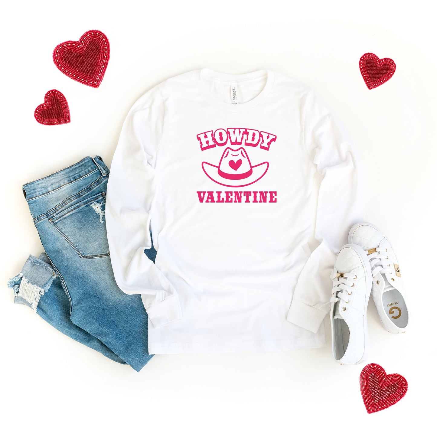 Howdy Valentine | Long Sleeve Graphic Tee