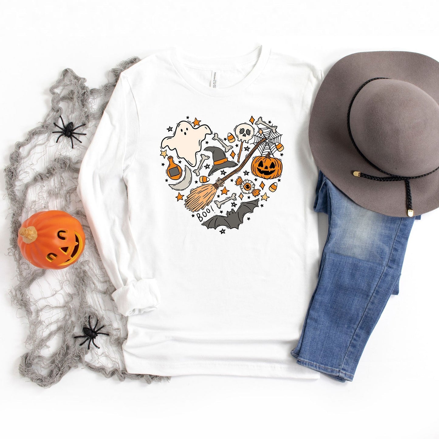 Halloween Heart |  Long Sleeve Crew Neck