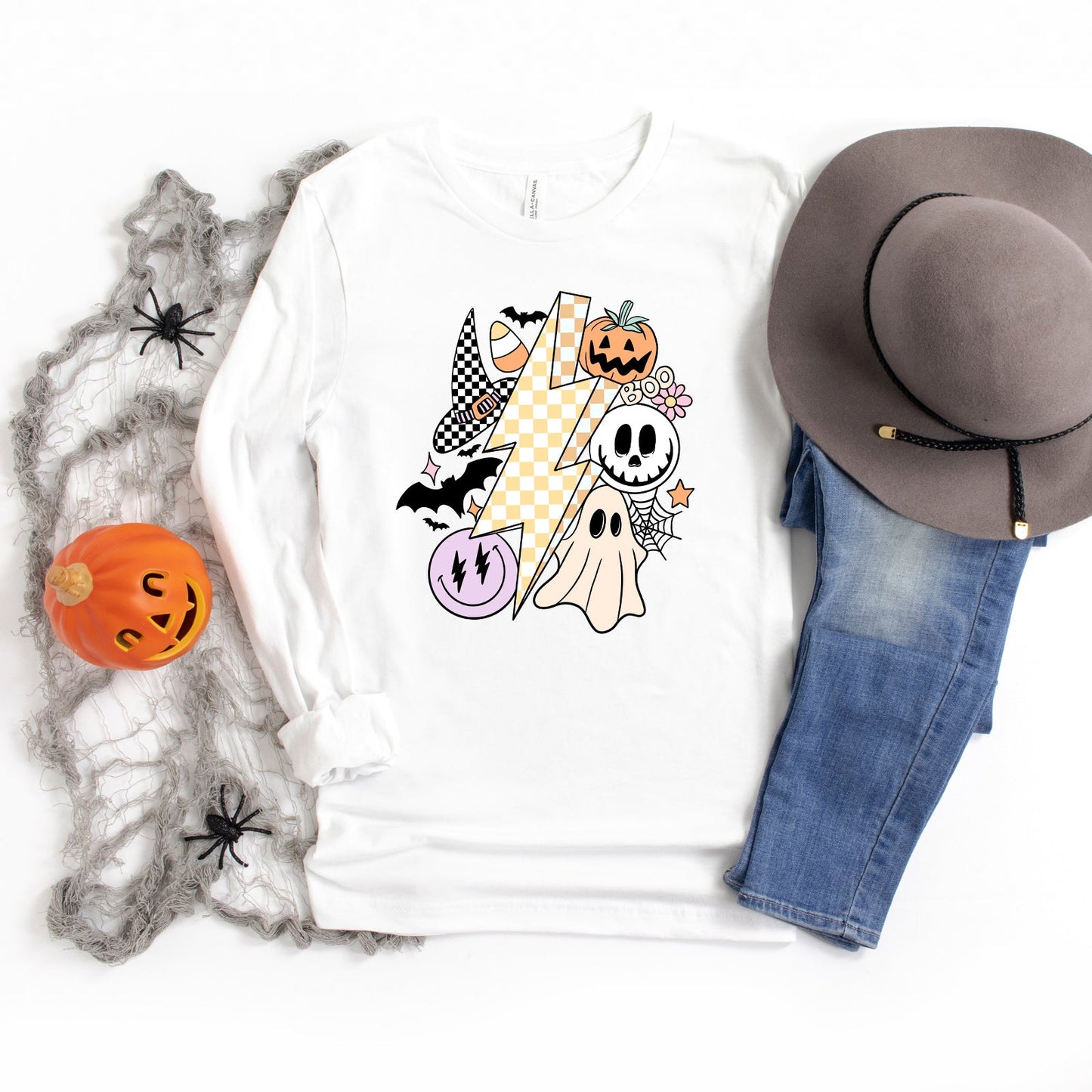 Lightning Bolt Halloween | Long Sleeve Crew Neck