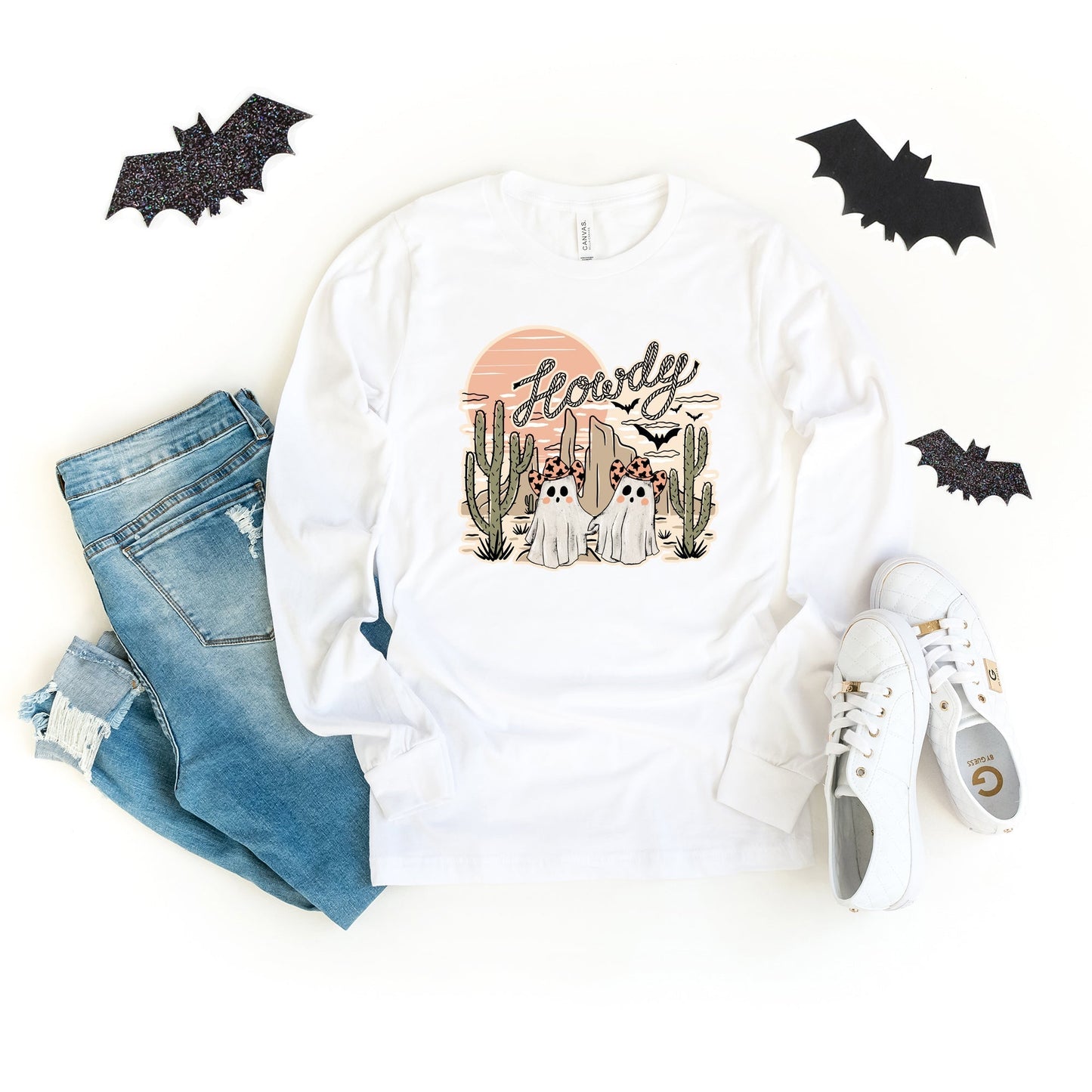 Howdy Ghosties  | Long Sleeve Crew Neck