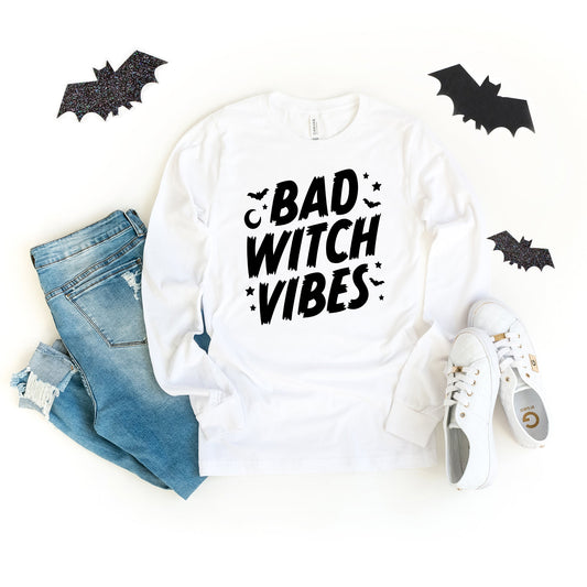 Bad W Vibes Moon | Long Sleeve Crew Neck