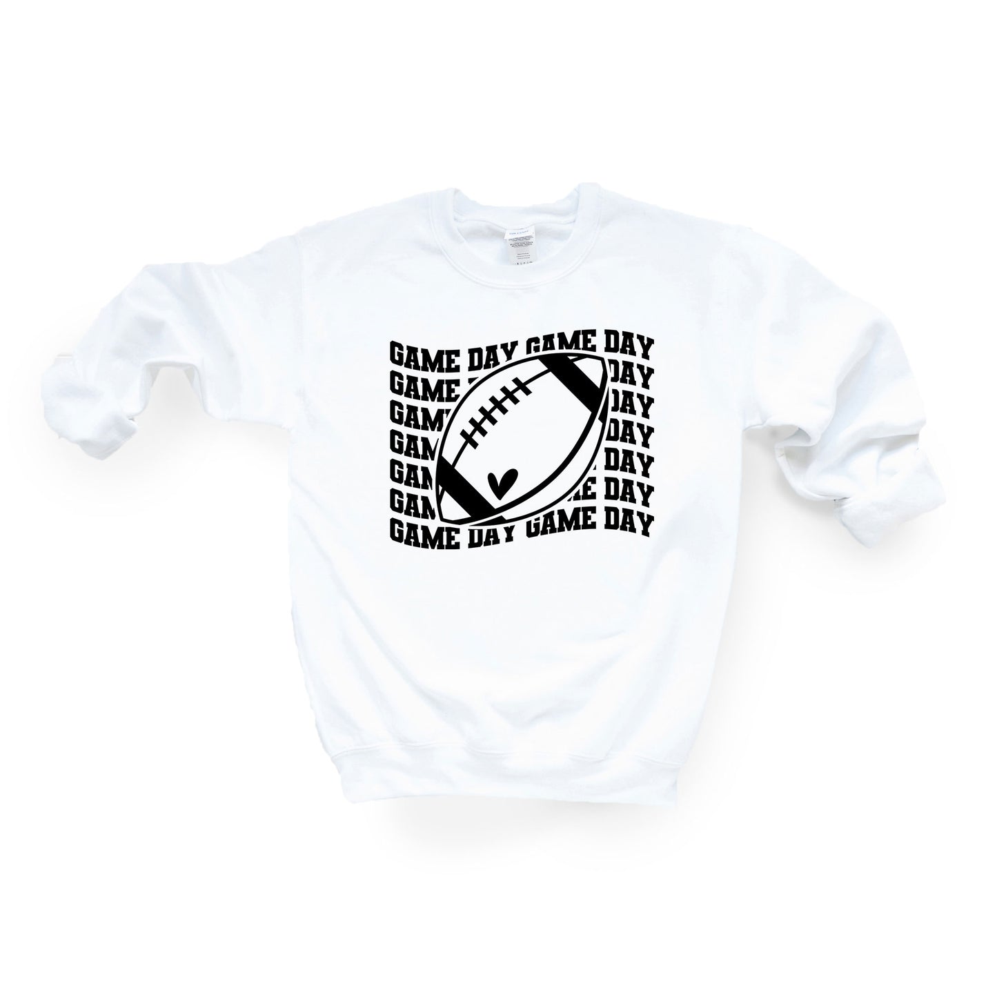 Football Game Day Stacked Wavy | Sweatshirt