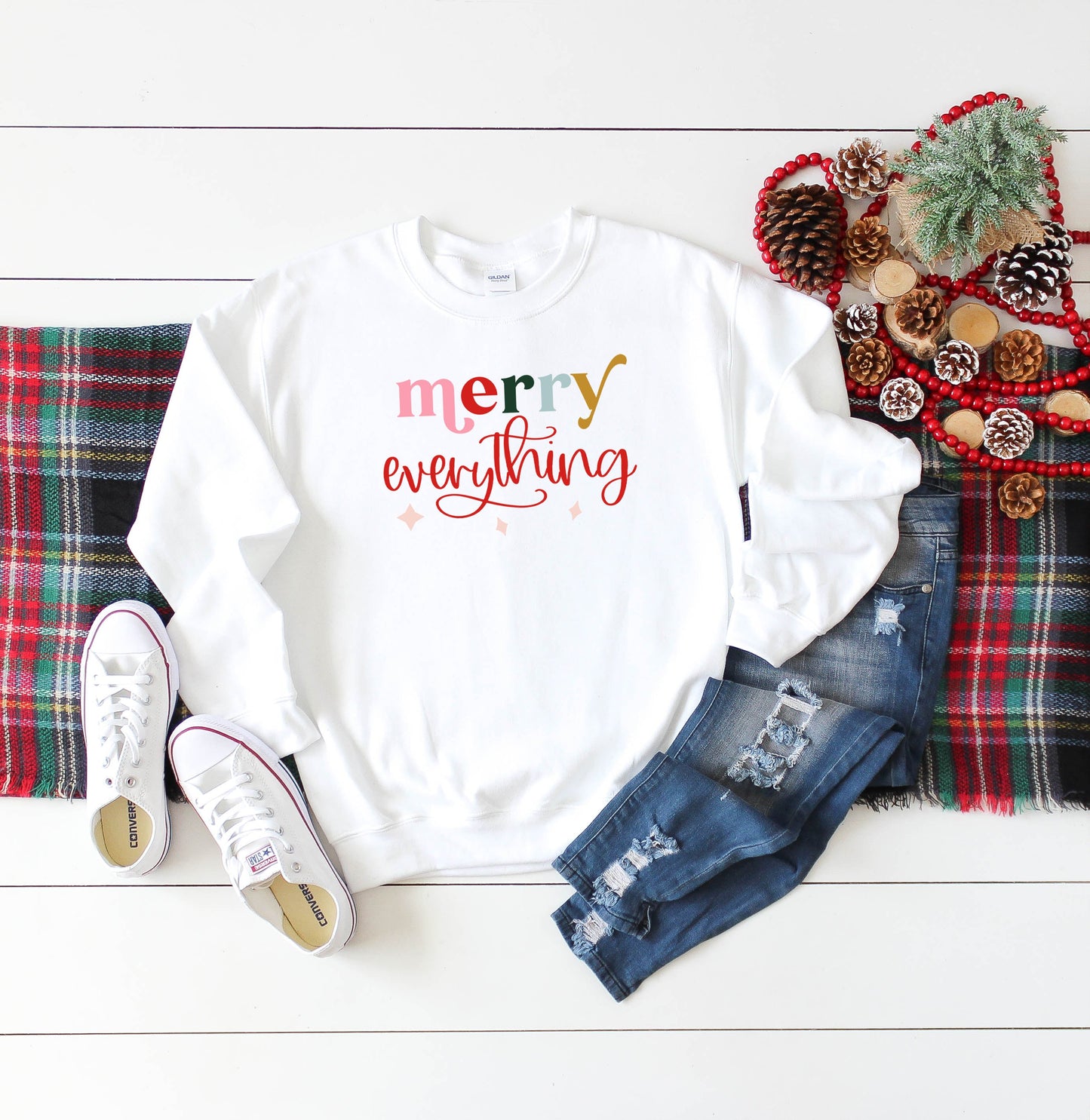 Merry Everything Colorful | Sweatshirt