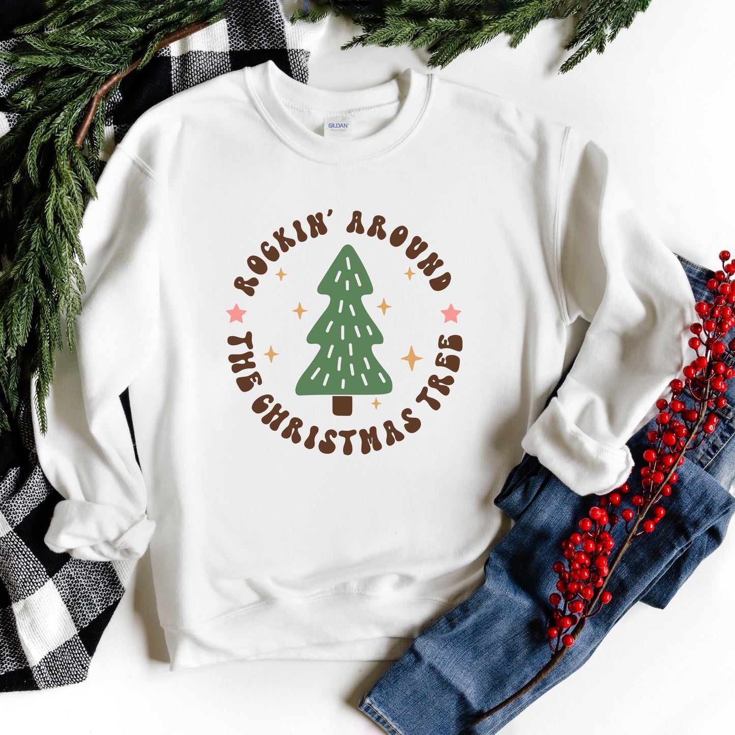 Retro Rockin' Around Tree | Sweatshirt
