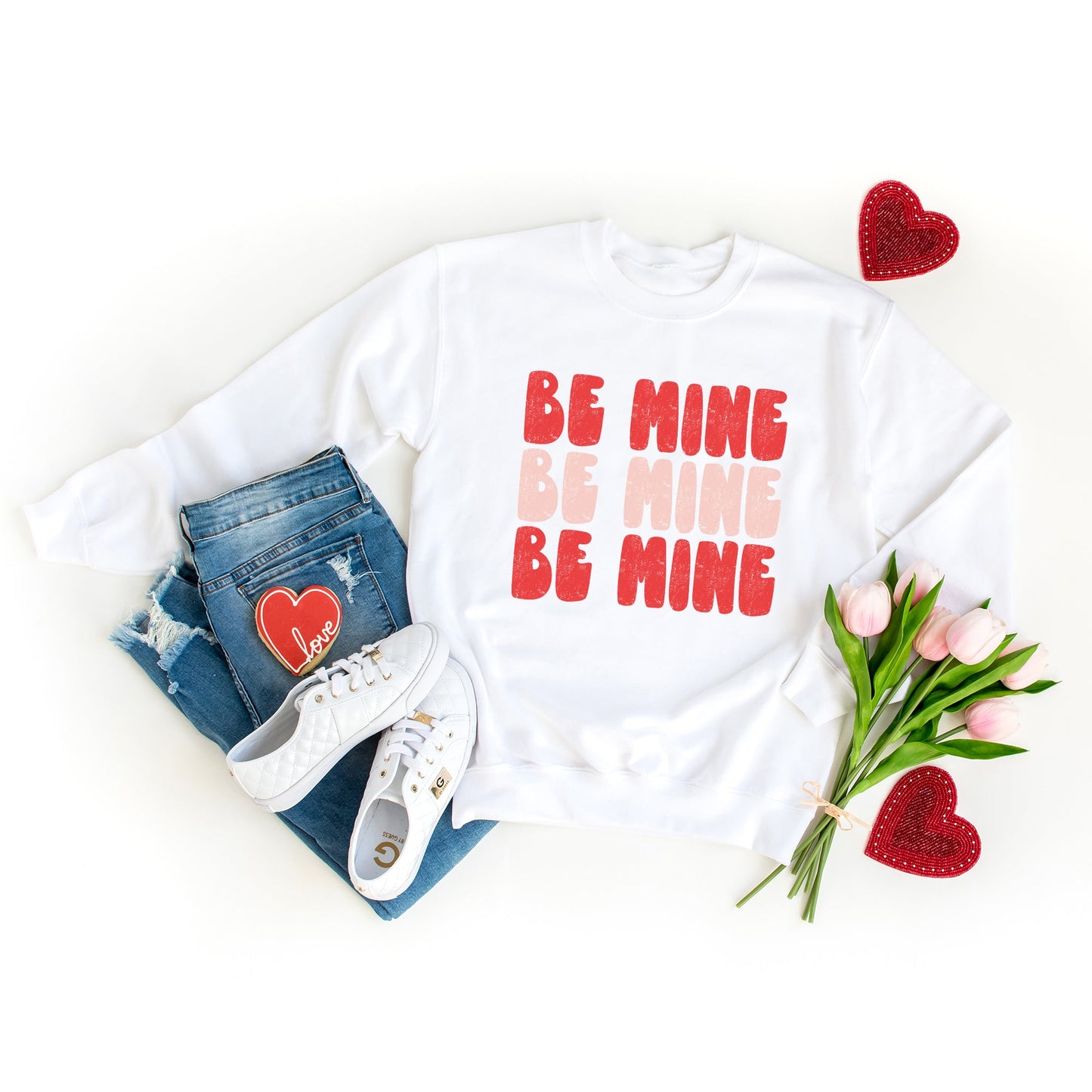 Be Mine Bold Distressed | Sweatshirt