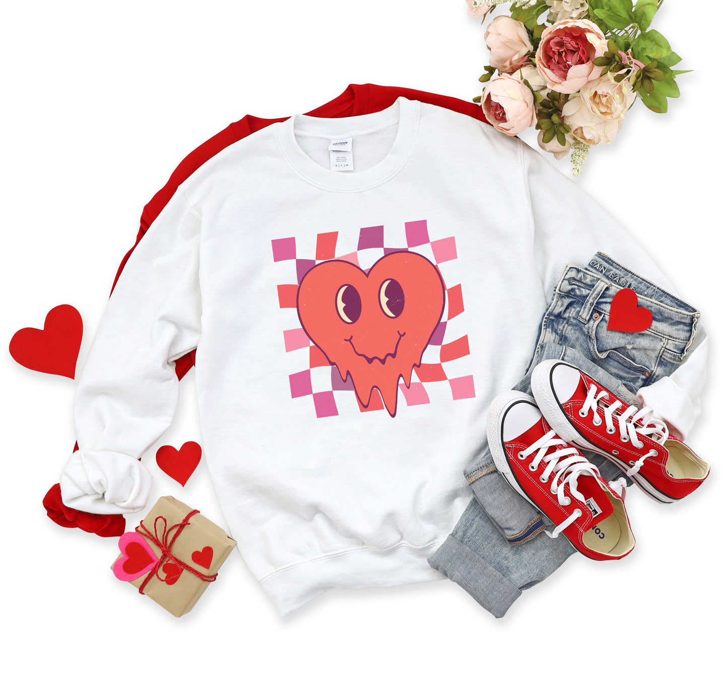 Melting Heart Checkered | Sweatshirt