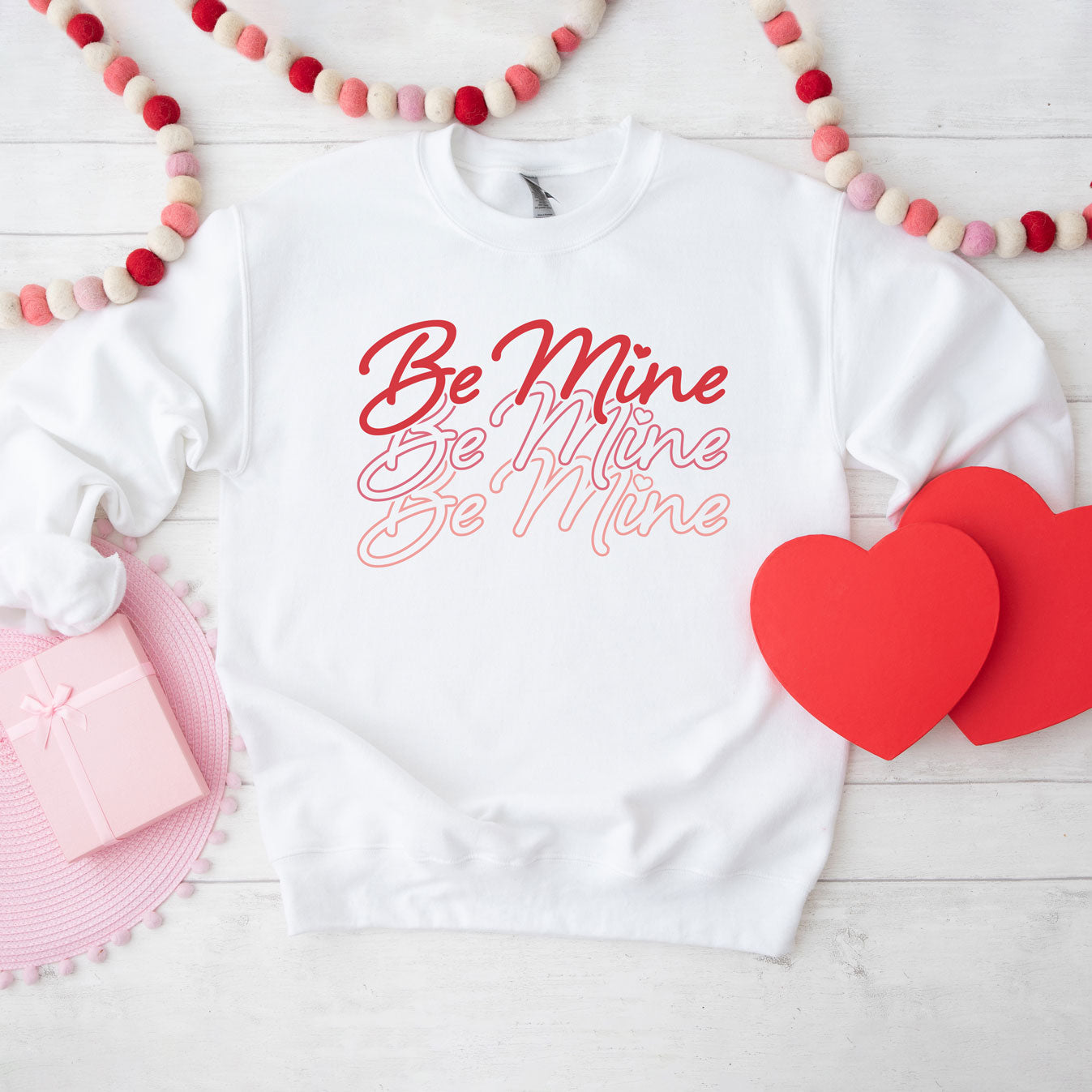 Be Mine Cursive Stacked | Sweatshirt