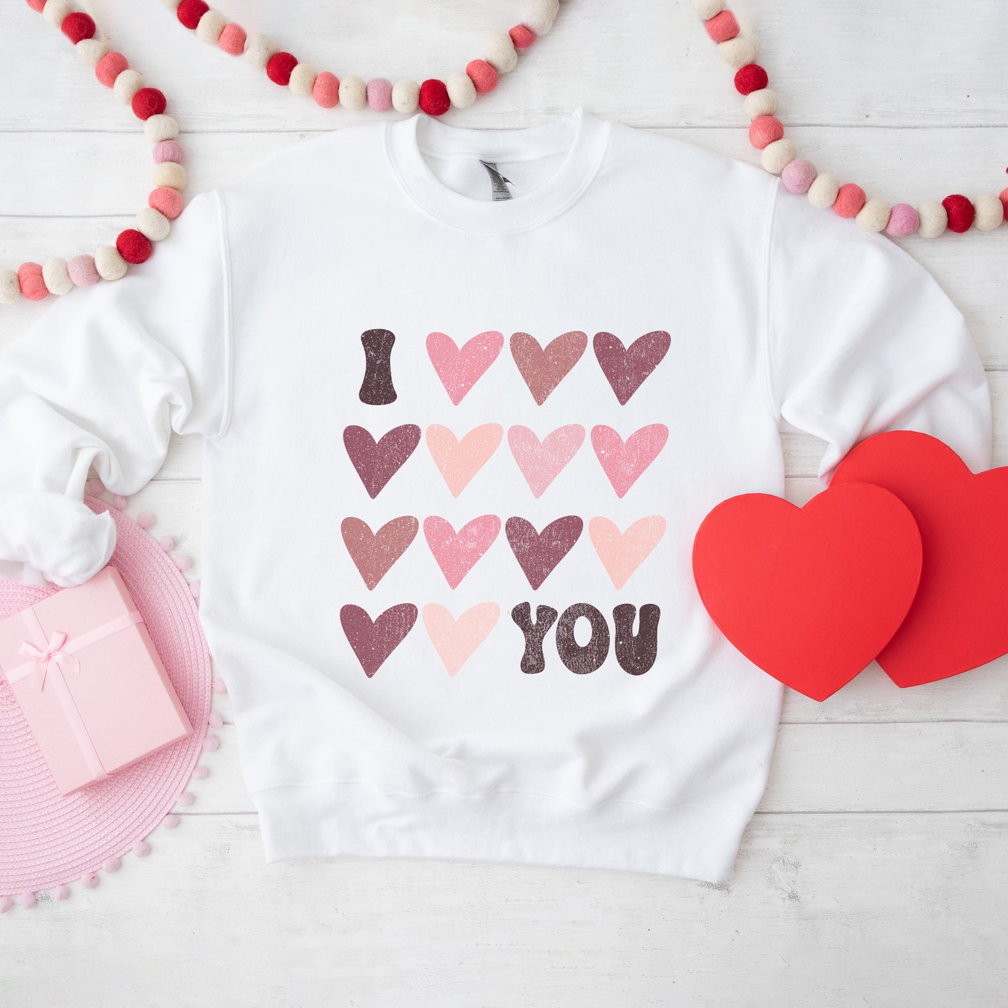 I Heart You Distressed | Sweatshirt